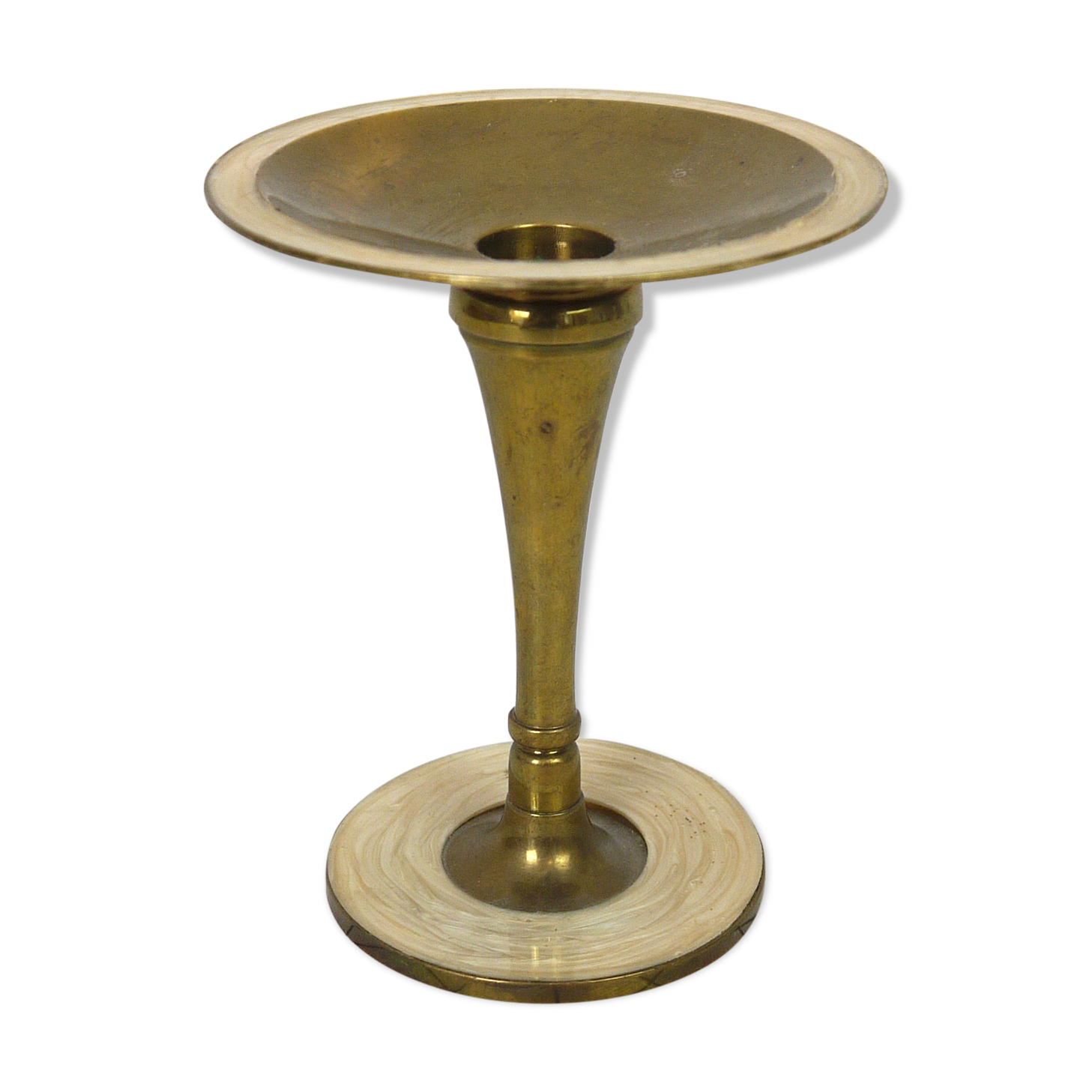 Brass and mother-of-pearl bougeoir