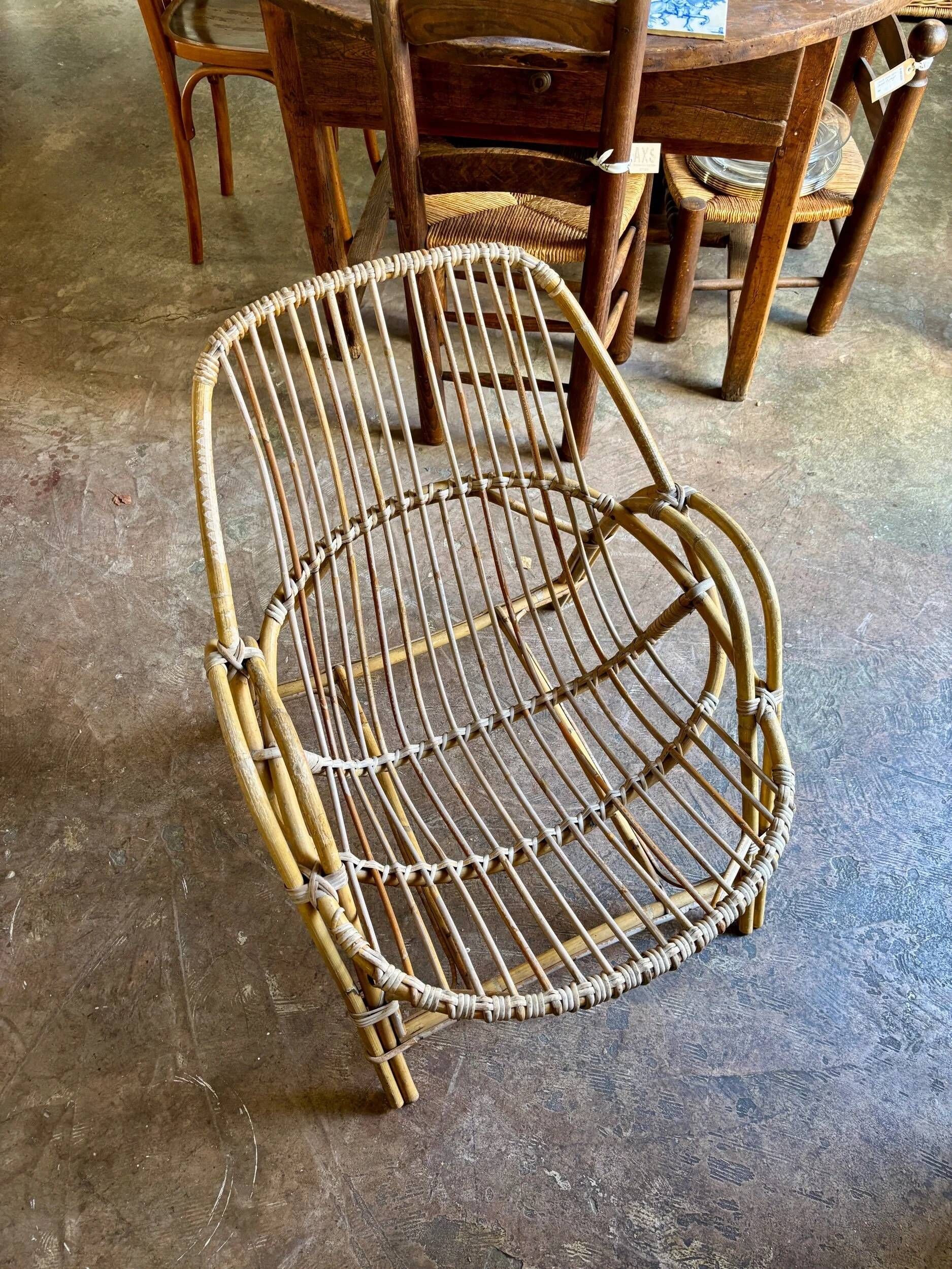1960s rattan armchair no. 2