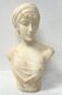 Sculpted marble group of a young woman's bust, 20th century.