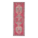 1970s Vintage Turkish Oushak Handmade Wool Cotton Pink Runner Rug 96x303