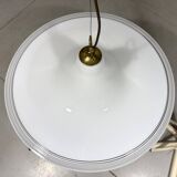 Large white glass hanging lamp by Vistosi, Italy