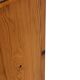 Vintage pinewood stool side table with compartment 70s design