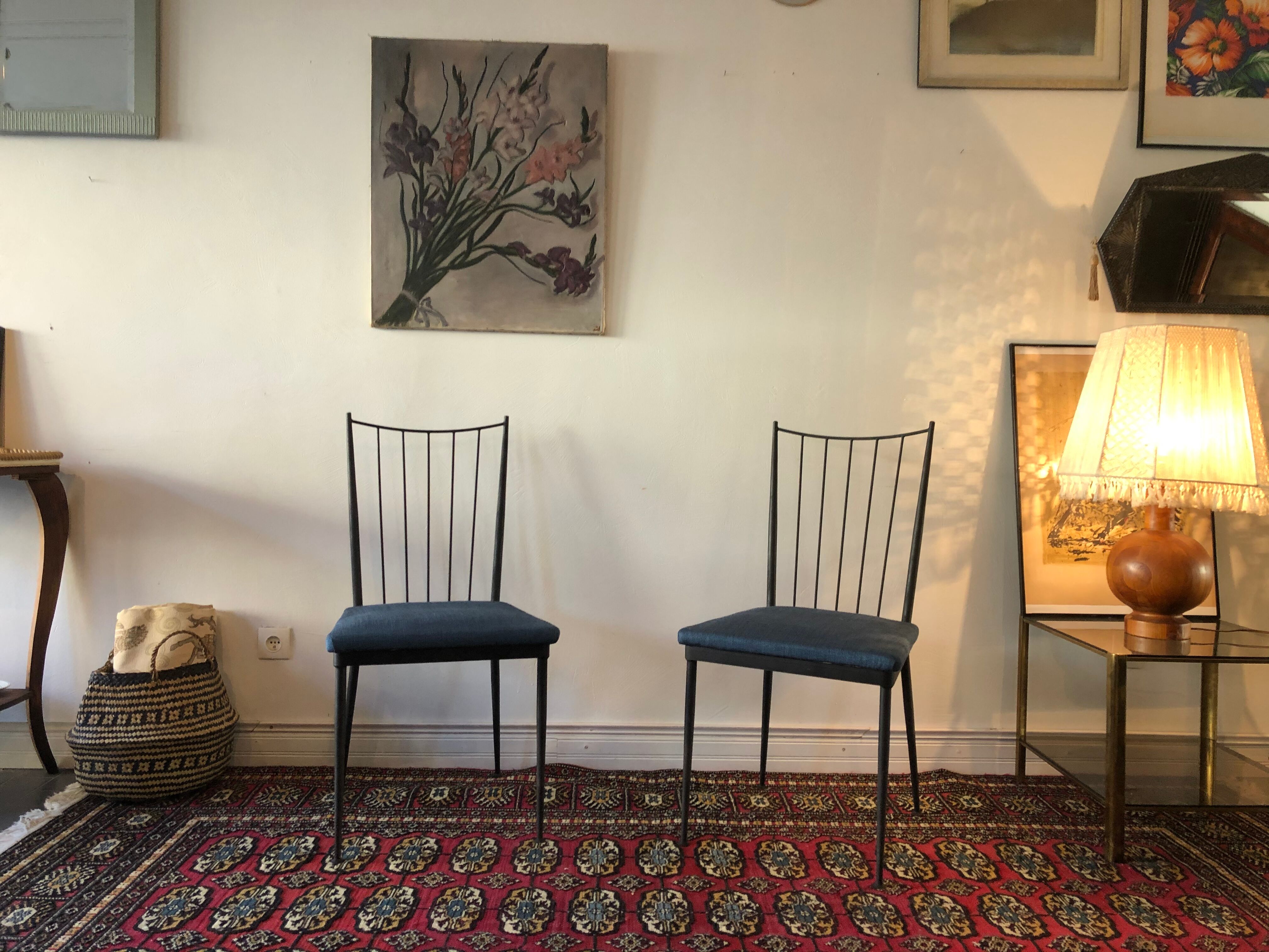 Duo of chairs Colette Gueden 50s