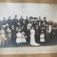 Black-white wedding photo and its frame