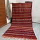 Old Zemmouri Kilim, Faltwoven Berber Rug, Handmade Moroccan Carper, Home Decor