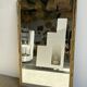 Large gilded mirror 19th century rounded corners mercury glass Louis XVI style