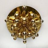 Atomic Brass Ceiling Light in Modern German Mid-Century by Dorothee Becker for Cosack, 1970s