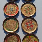 Eight Venetian Florentine coasters