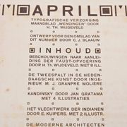 1918s April, Wendingen, lithograph by C. J. Blaauw