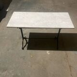 Antique cast iron and marble bistro table