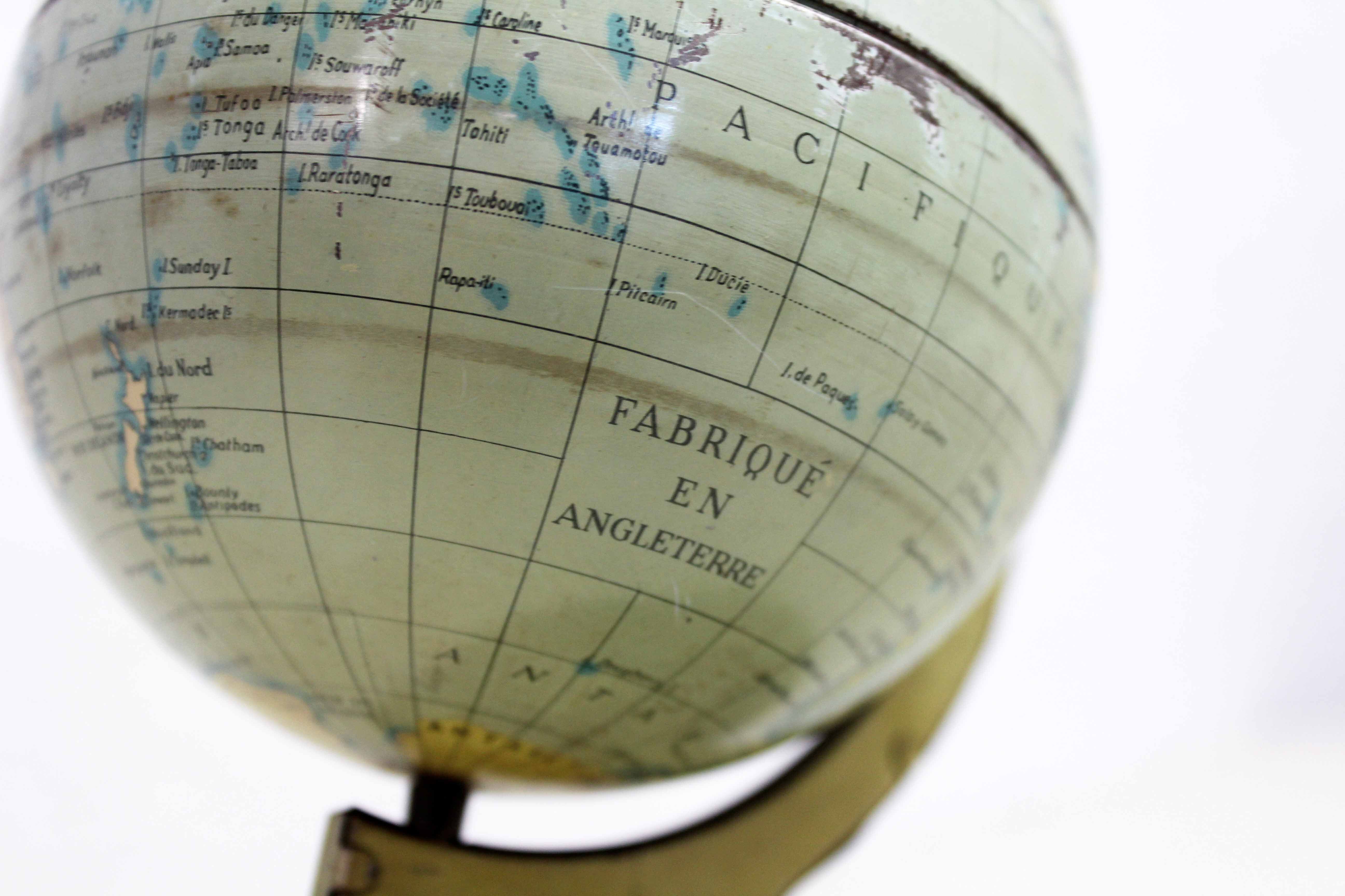 Vintage all-metal world map