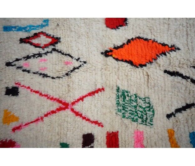 Colorful berber carpet handmade 221 x 130cm