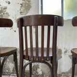 Set of 4 wooden bistro chairs