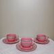 Three coffee or tea cups made of German ceramic