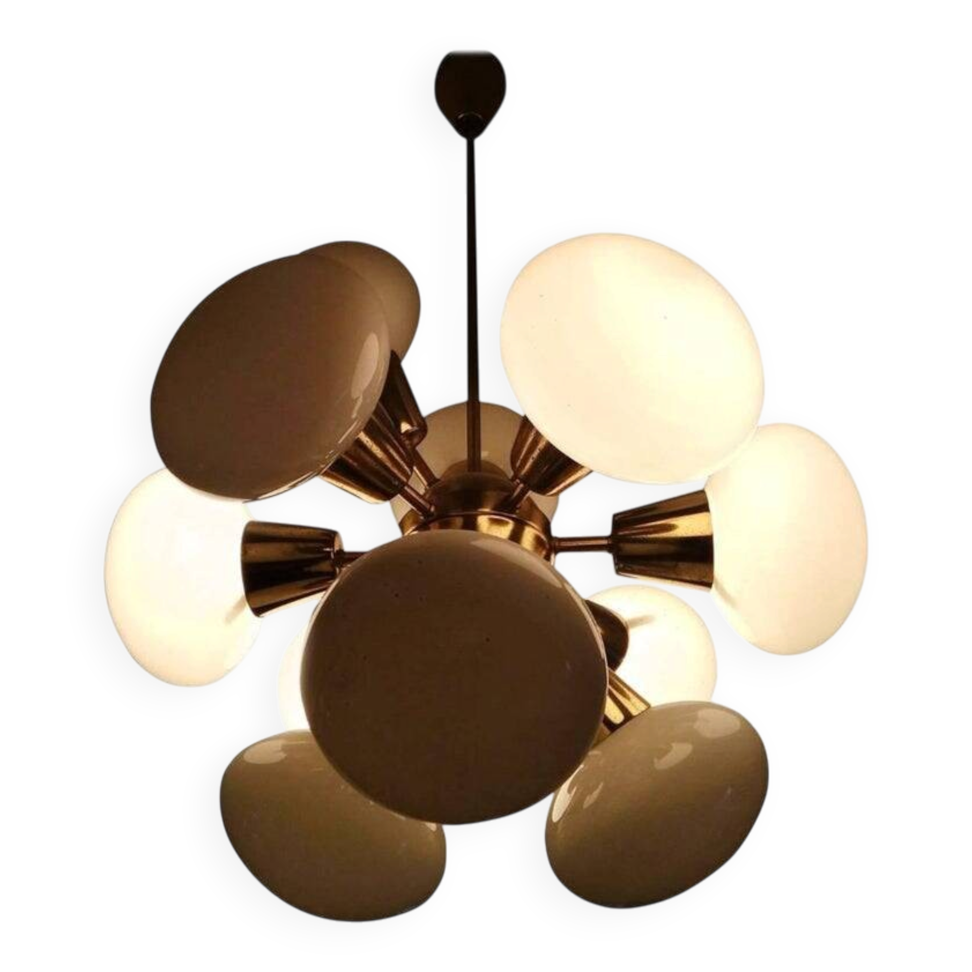 Chandelier Sputnik Kamenický Šenov, années 1970