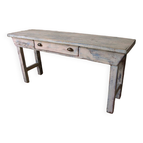 Console en bois patinée
