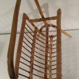 Magazine holder in rattan