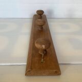 Wooden wall coat rack