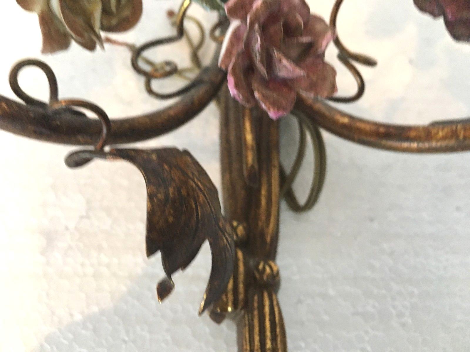 Pair of gilded metal sconces