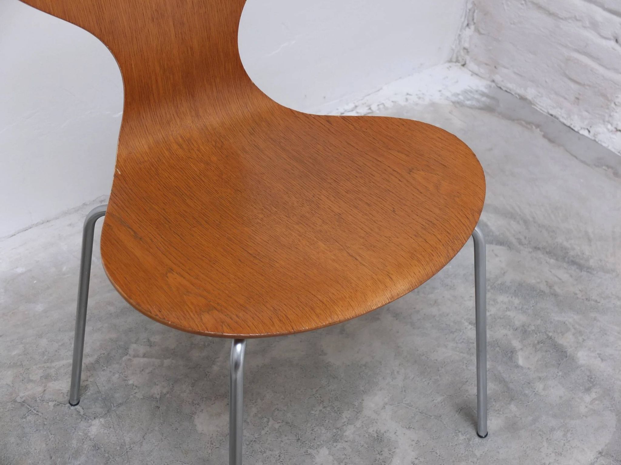 1st edition set of 4 'Lily' chairs in oak by Arne Jacobsen for Fritz Hansen, 1969