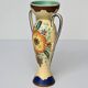 Amphora Vase Ceramic Gouda Holland - Rubens hand painted flower motif - Model 1035