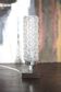 Vintage table lamp, wooden lamp with glass globe, accent lamp.