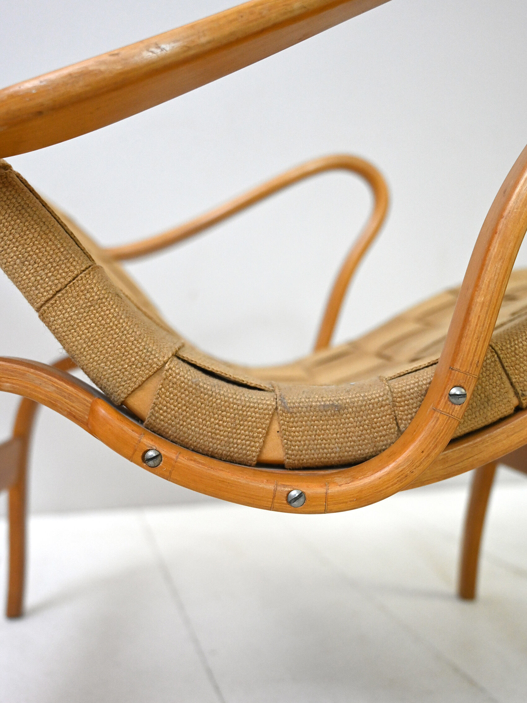 'Pernilla' armchair and footstool designed by Bruno Mathsson