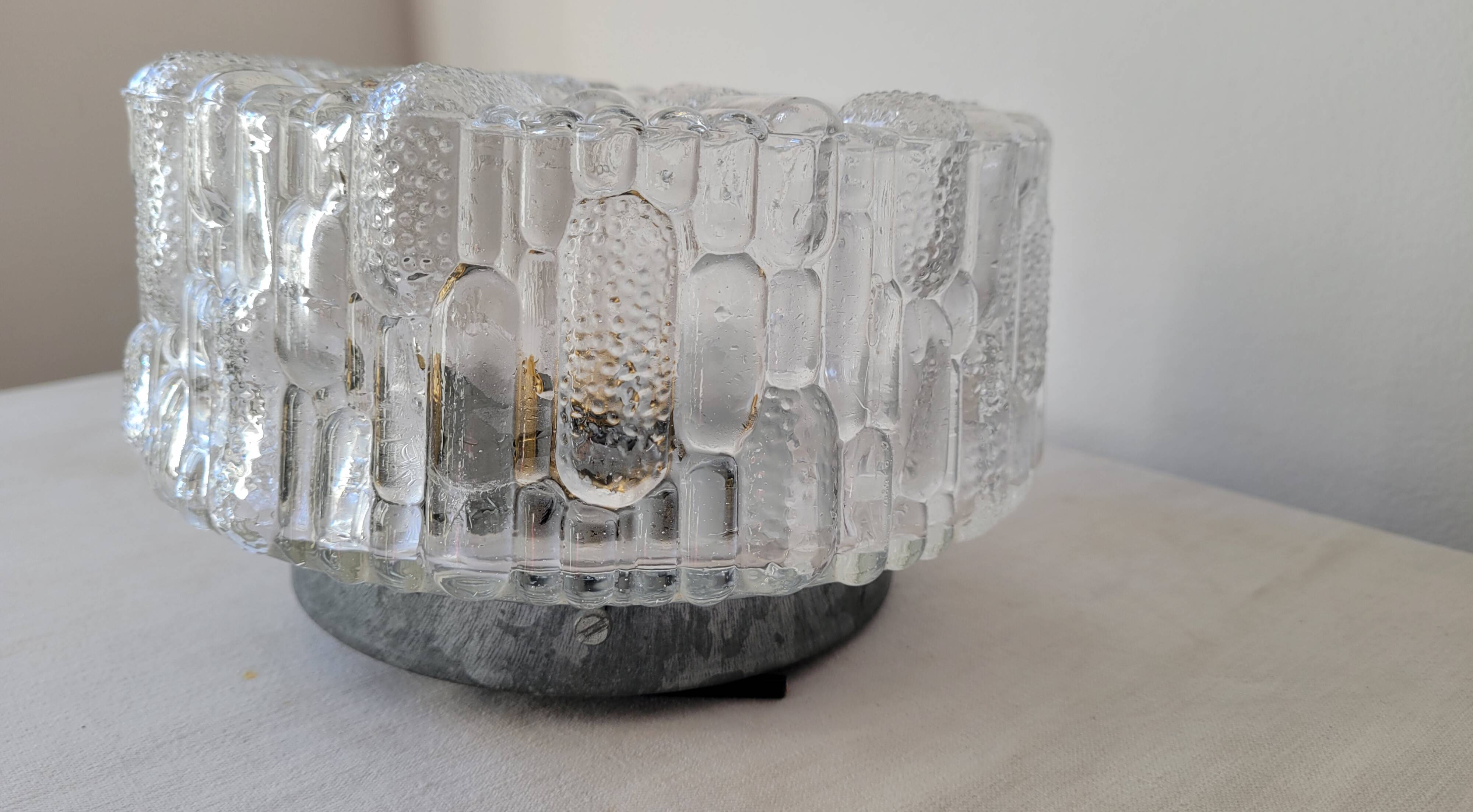 Molded glass ceiling light