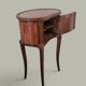Curved side table in Louis XV style with marquetry - late 19th century