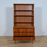 Mid-century teak shelf with pull-out top, 1960s
