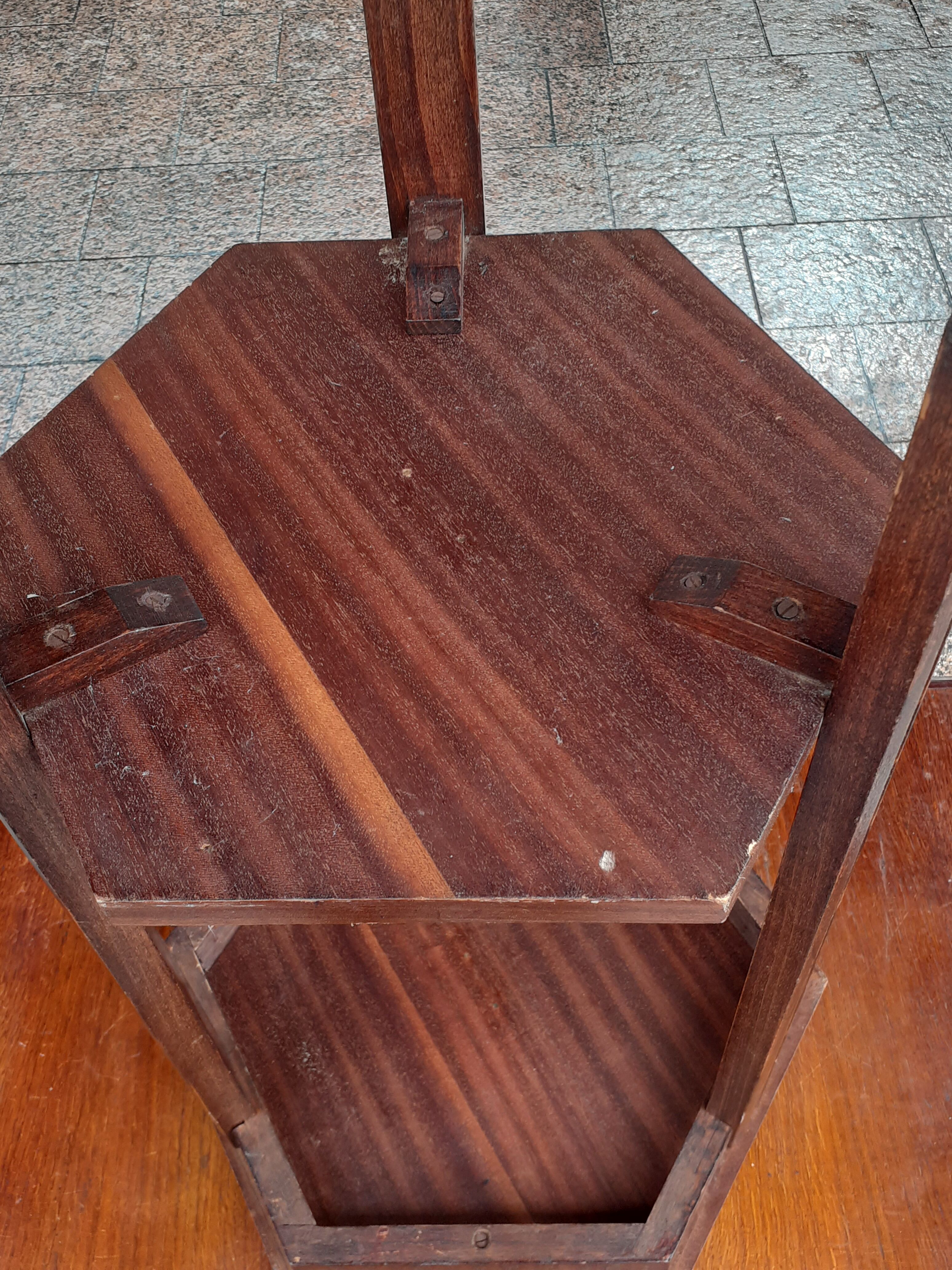 Gueridon old marquetry table old art deco vintage
