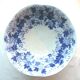 Fruit cup on pedestal, signed Creil Montereau, Flora: Hawthorn and oats