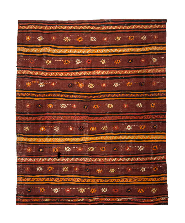 tapis kilim 7.4x5.8 pieds 227x173 cm surface salon kilim tapis, tapis décoratif turc vintage.