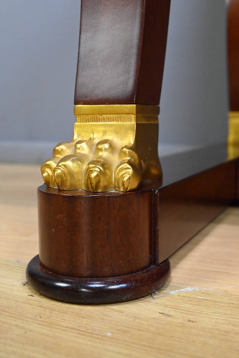 Mahogany desk, Egyptomania style – 20th century