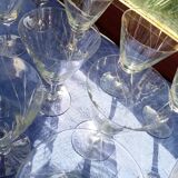 12 engraved stemware
