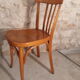 Ensemble de 4 chaises bistrot en bois courbé 3 barreaux  1935/40