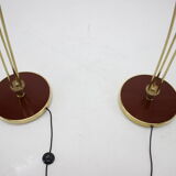 Pair of art deco floor lamps, Czechoslovakia 1940s
