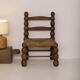 Vintage low chair in solid wood (oak) Dlg Dudouyt Circa 1960