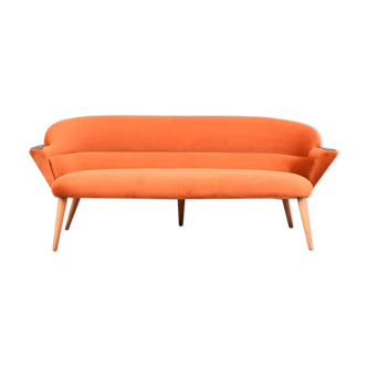 Vintage Sofa, 1960s, Russet Velvet