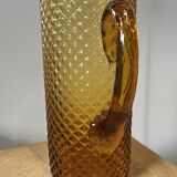 Amber glass pitcher