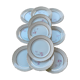 Set de 12 assiettes plates decors fleurs vintage