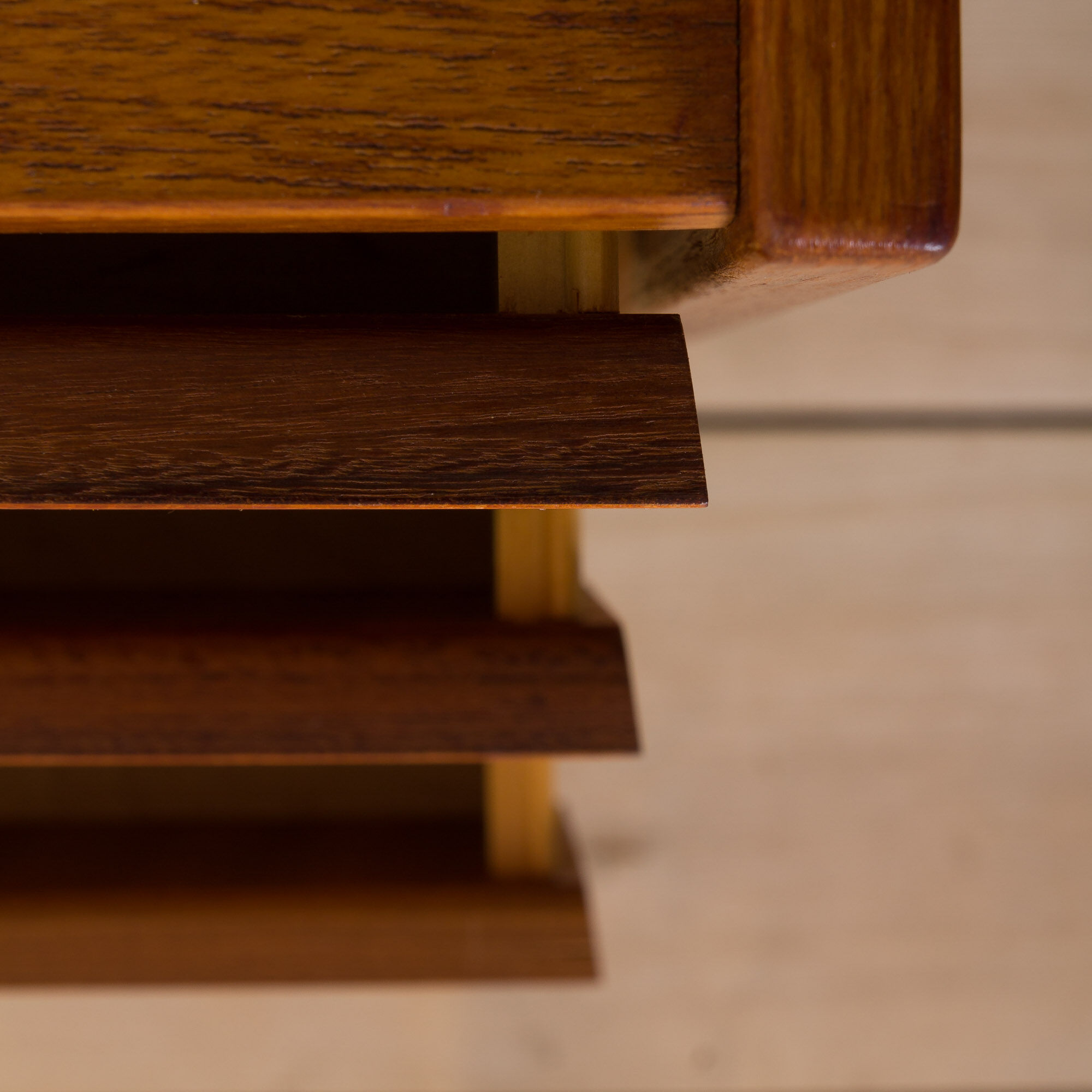 Scandinavian teak wall unit with sideboard and bar cabinet