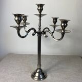 Five-light silver-plated candlestick