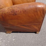 Leather club armchair