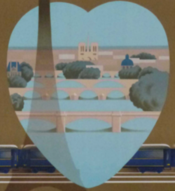 Affiche originale voyage Venice Simplon Orient express Paris Fix Masseau 1981