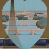 Original travel poster Venice Simplon Orient express Paris Fix Masseau 1981