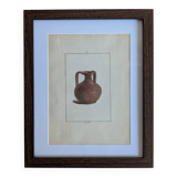 Ancient antique pottery engraving