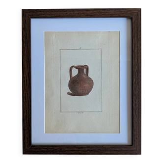 Ancient antique pottery engraving