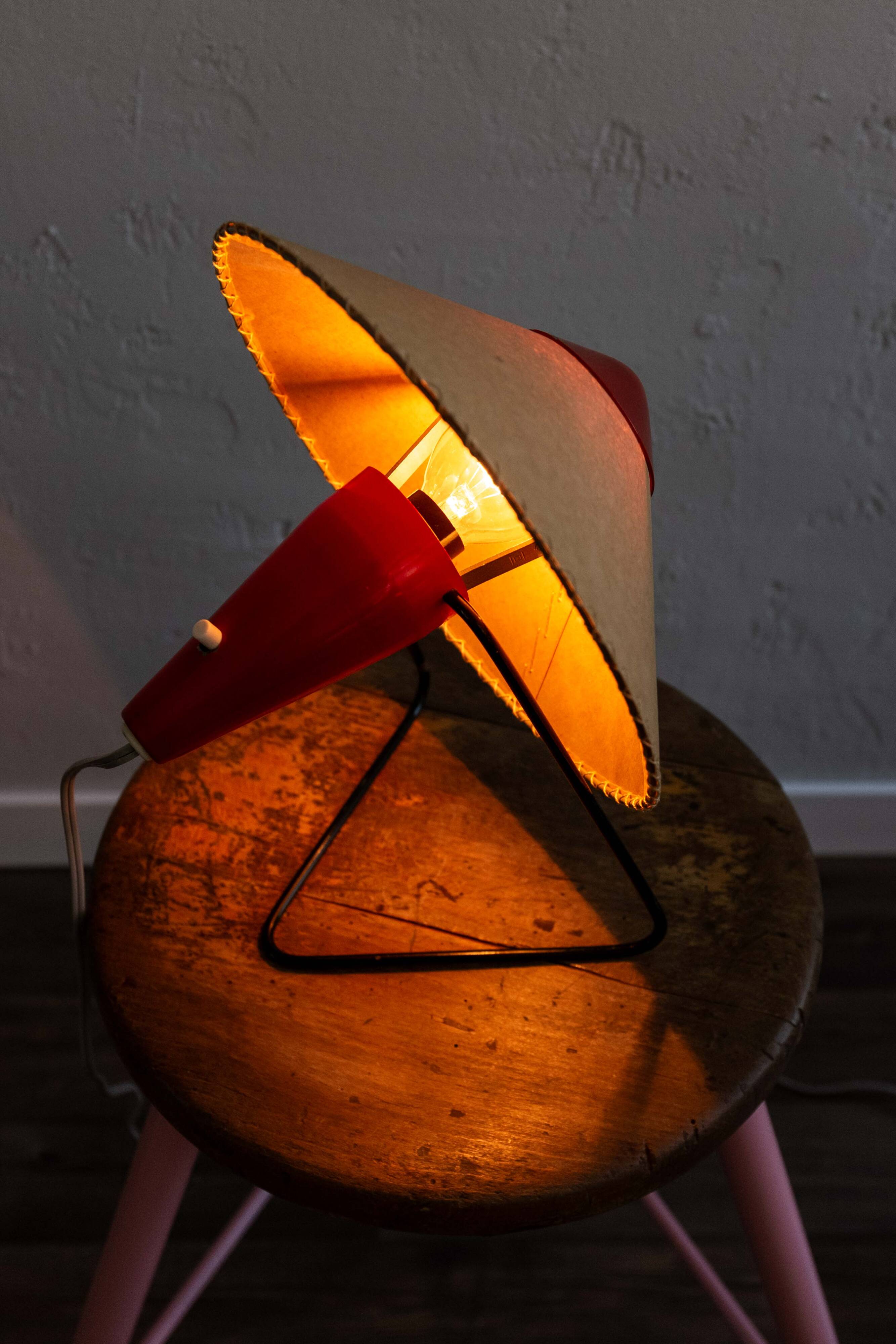 Mid Century Czech Table Lamp by Helena Frantova for Okolo, 1950s