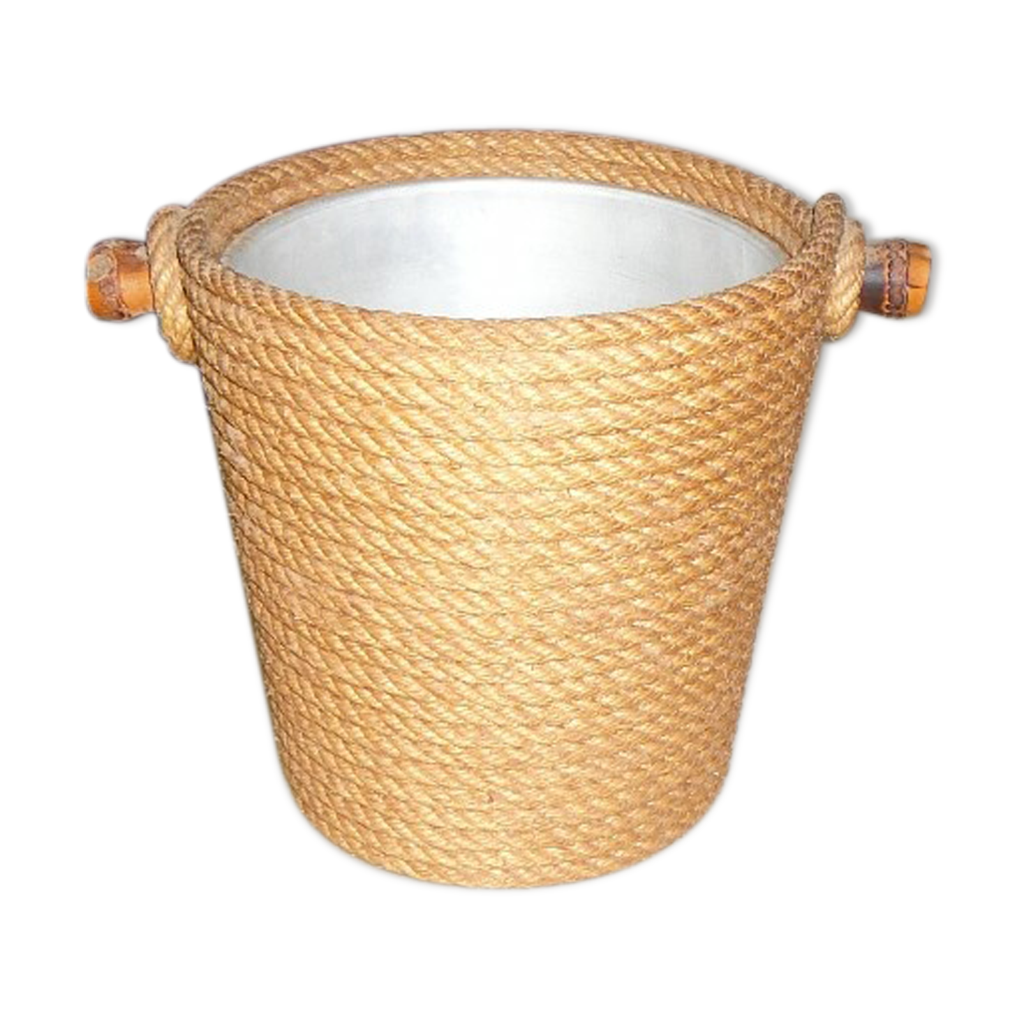 Seau à glace en cordage des années 70